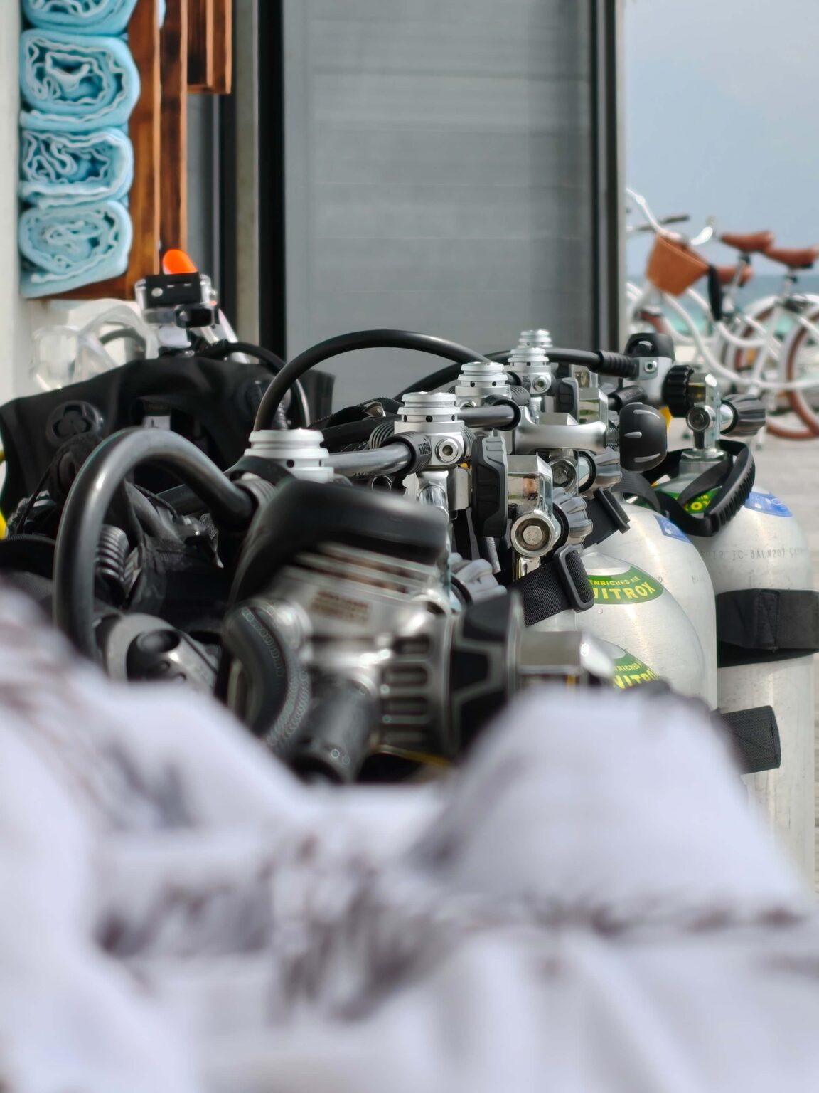 Sidemount and technical diving equipment used during Project Laut instructor technical training